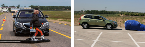 El sistema es capaz de detectar no sólo vehículos, sino también peatones. Mercedes /Volvo
